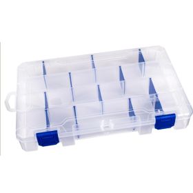 Outdoors Tuff Tainer Fishing Tackle Box With Zerust Anti Rust Dividers Clear Lure Organizer 11 Inch (Option: Clear)
